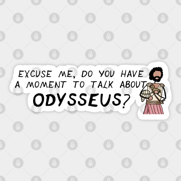 Greek Myth Comix - Odysseus: can we talk? Sticker by GreekMythComix